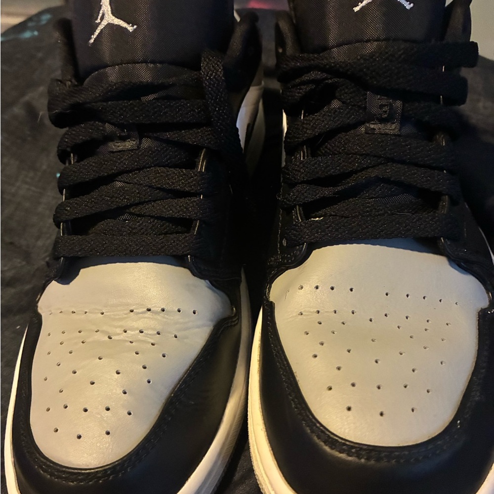 Jordan Black and Gray Athletic Shoes